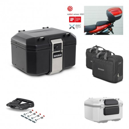 SHAD Baul trasero + parrilla soporte montaje accesorios TR48 TERRA BLACK EDITION KIT-450427