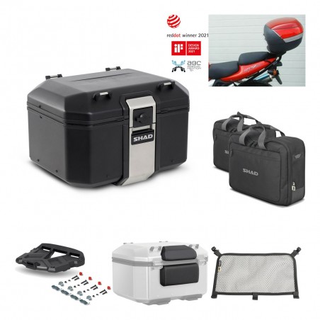 SHAD Baul trasero + parrilla soporte montaje accesorios TR48 TERRA BLACK EDITION KIT-450429