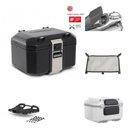 SHAD Baul trasero + parrilla soporte montaje accesorios TR48 TERRA BLACK EDITION KIT-450441