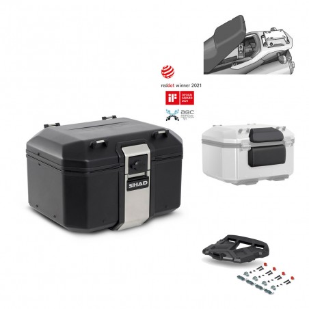 SHAD Baul trasero + parrilla soporte montaje accesorios TR48 TERRA BLACK EDITION KIT-450446