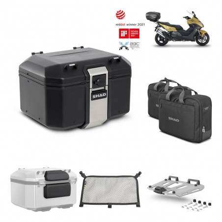 SHAD Baul trasero + parrilla soporte montaje accesorios TR48 TERRA BLACK EDITION KIT-450529