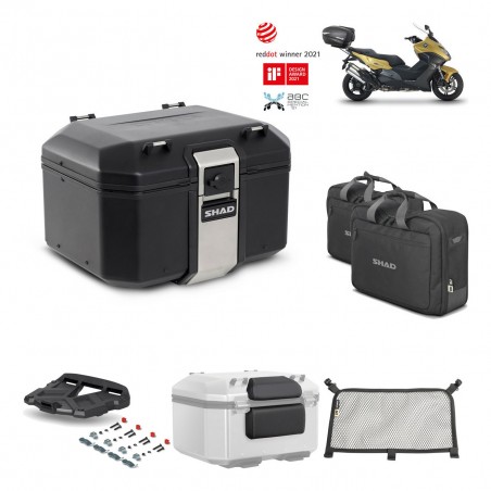SHAD Baul trasero + parrilla soporte montaje accesorios TR48 TERRA BLACK EDITION KIT-450544