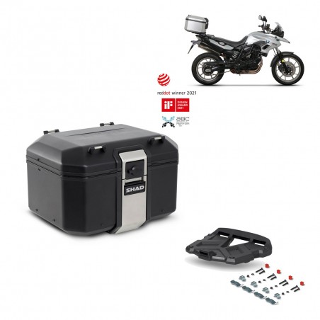 SHAD Baul trasero + parrilla soporte montaje TR48 TERRA BLACK EDITION KIT-450545