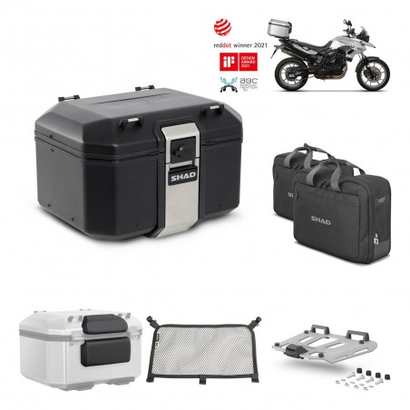 SHAD Baul trasero + parrilla soporte montaje accesorios TR48 TERRA BLACK EDITION KIT-450552