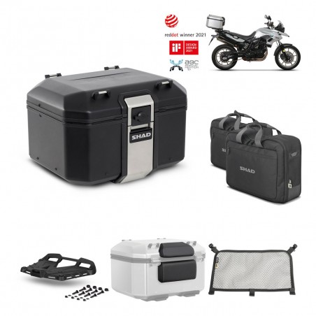 SHAD Baul trasero + parrilla soporte montaje accesorios TR48 TERRA BLACK EDITION KIT-450560