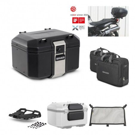 SHAD Baul trasero + parrilla soporte montaje accesorios TR48 TERRA BLACK EDITION KIT-450583