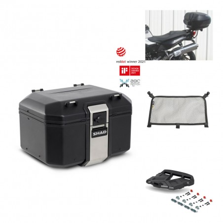 SHAD Baul trasero + parrilla soporte montaje accesorios TR48 TERRA BLACK EDITION KIT-450585