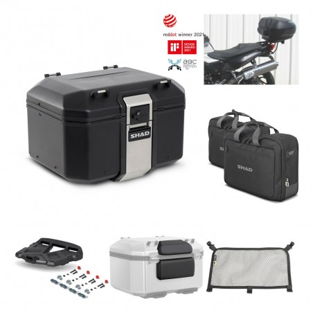 SHAD Baul trasero + parrilla soporte montaje accesorios TR48 TERRA BLACK EDITION KIT-450590