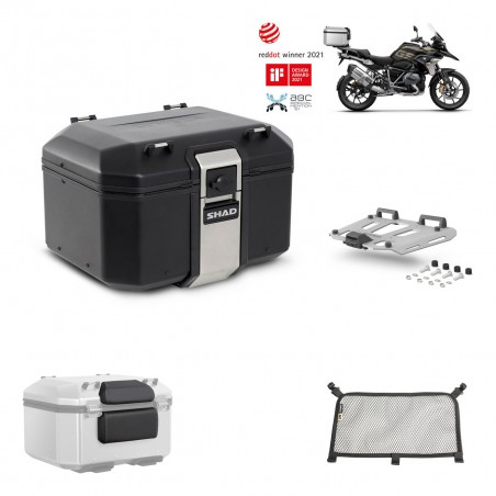 SHAD Baul trasero + parrilla soporte montaje accesorios TR48 TERRA BLACK EDITION KIT-450594