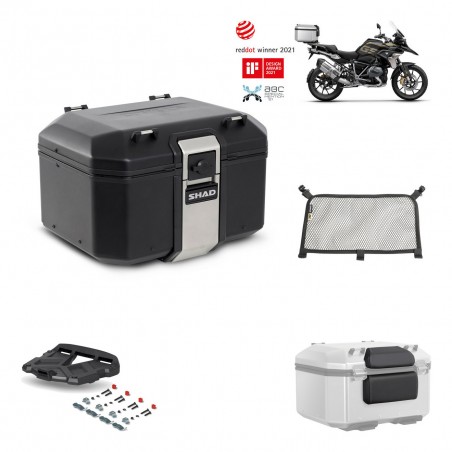 SHAD Baul trasero + parrilla soporte montaje accesorios TR48 TERRA BLACK EDITION KIT-450609