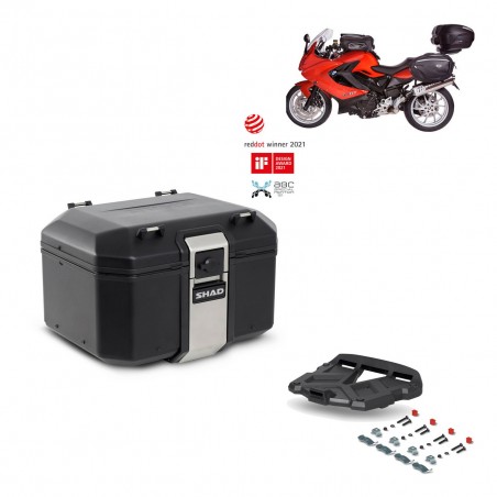 SHAD Baul trasero + parrilla soporte montaje TR48 TERRA BLACK EDITION KIT-450614