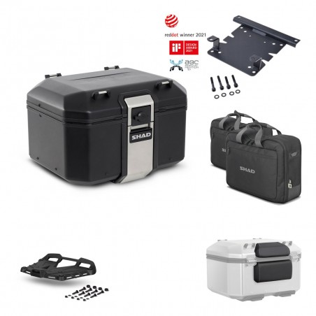 SHAD Baul trasero + parrilla soporte montaje accesorios TR48 TERRA BLACK EDITION KIT-450650