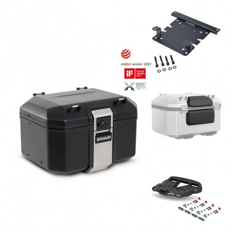 SHAD Baul trasero + parrilla soporte montaje accesorios TR48 TERRA BLACK EDITION KIT-450653