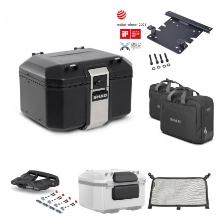 SHAD Baul trasero + parrilla soporte montaje accesorios TR48 TERRA BLACK EDITION KIT-450659