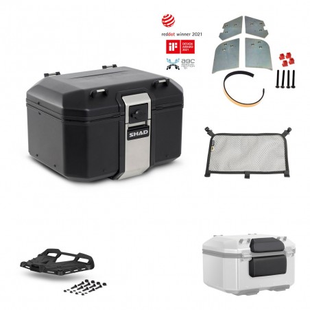 SHAD Baul trasero + parrilla soporte montaje accesorios TR48 TERRA BLACK EDITION KIT-450671