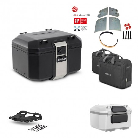 SHAD Baul trasero + parrilla soporte montaje accesorios TR48 TERRA BLACK EDITION KIT-450673