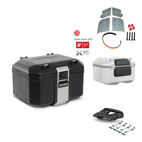 SHAD Baul trasero + parrilla soporte montaje accesorios TR48 TERRA BLACK EDITION KIT-450676