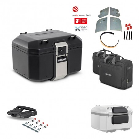 SHAD Baul trasero + parrilla soporte montaje accesorios TR48 TERRA BLACK EDITION KIT-450680