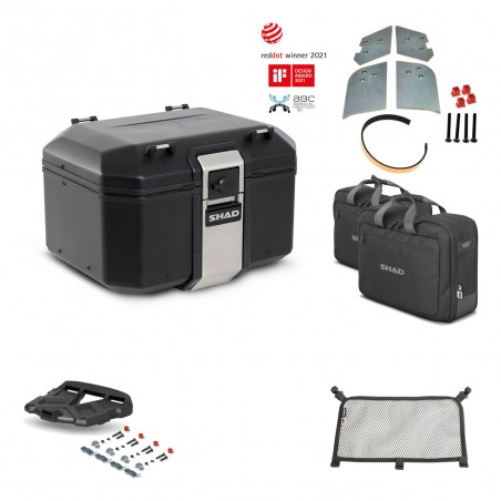 SHAD Baul trasero + parrilla soporte montaje accesorios TR48 TERRA BLACK EDITION KIT-450681