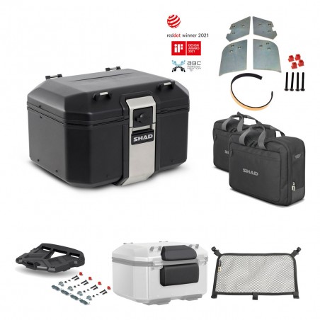 SHAD Baul trasero + parrilla soporte montaje accesorios TR48 TERRA BLACK EDITION KIT-450682