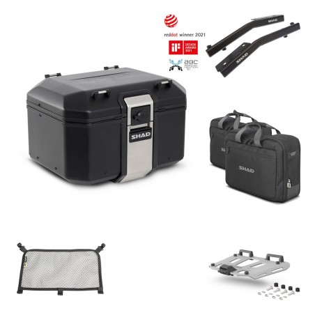 SHAD Baul trasero + parrilla soporte montaje accesorios TR48 TERRA BLACK EDITION KIT-450689