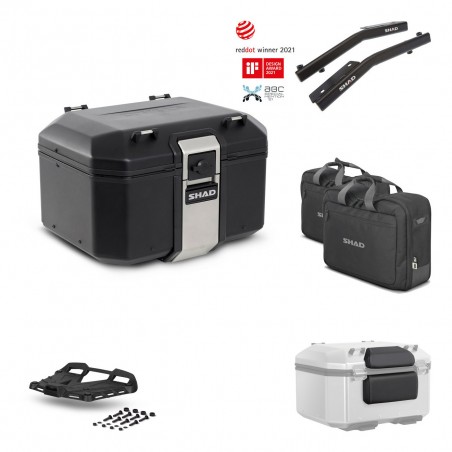 SHAD Baul trasero + parrilla soporte montaje accesorios TR48 TERRA BLACK EDITION KIT-450696