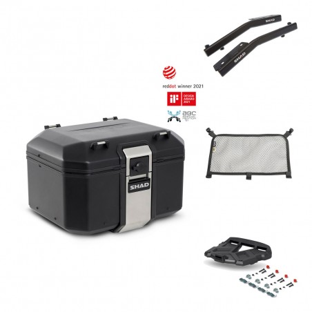 SHAD Baul trasero + parrilla soporte montaje accesorios TR48 TERRA BLACK EDITION KIT-450700