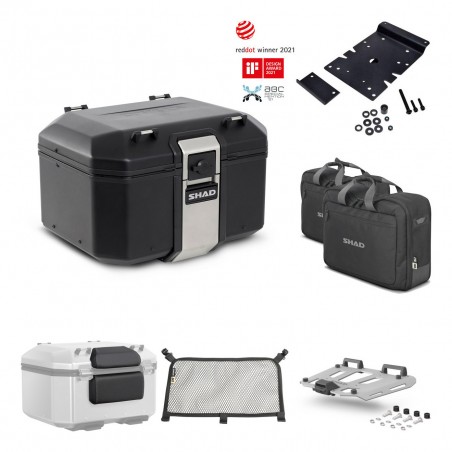 SHAD Baul trasero + parrilla soporte montaje accesorios TR48 TERRA BLACK EDITION KIT-450713