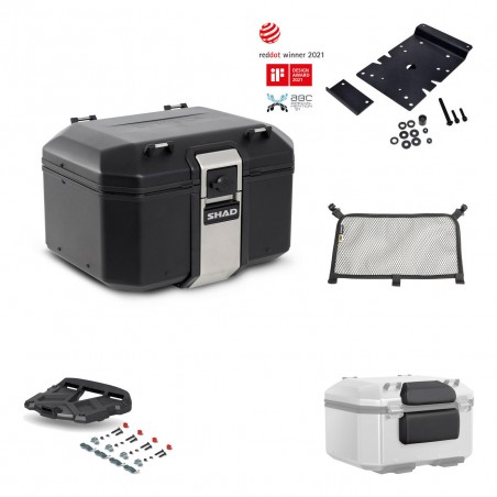 SHAD Baul trasero + parrilla soporte montaje accesorios TR48 TERRA BLACK EDITION KIT-450724