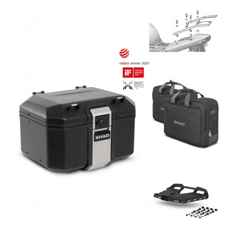 SHAD Baul trasero + parrilla soporte montaje accesorios TR48 TERRA BLACK EDITION KIT-450741