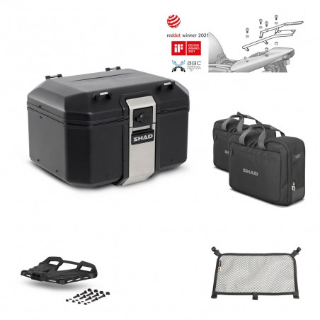 SHAD Baul trasero + parrilla soporte montaje accesorios TR48 TERRA BLACK EDITION KIT-450743