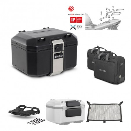 SHAD Baul trasero + parrilla soporte montaje accesorios TR48 TERRA BLACK EDITION KIT-450744