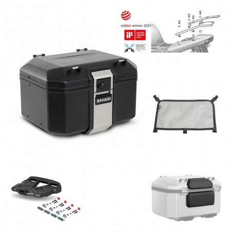 SHAD Baul trasero + parrilla soporte montaje accesorios TR48 TERRA BLACK EDITION KIT-450747