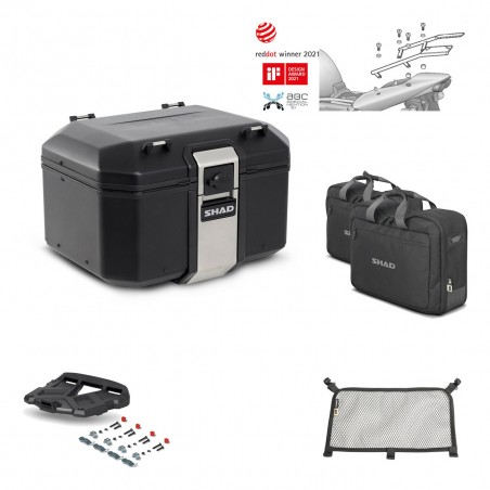 SHAD Baul trasero + parrilla soporte montaje accesorios TR48 TERRA BLACK EDITION KIT-450750