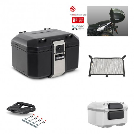 SHAD Baul trasero + parrilla soporte montaje accesorios TR48 TERRA BLACK EDITION KIT-450770