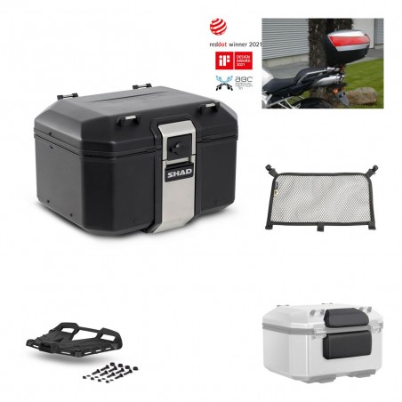 SHAD Baul trasero + parrilla soporte montaje accesorios TR48 TERRA BLACK EDITION KIT-450809