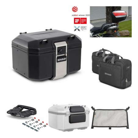 SHAD Baul trasero + parrilla soporte montaje accesorios TR48 TERRA BLACK EDITION KIT-450820