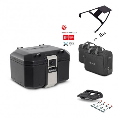 SHAD Baul trasero + parrilla soporte montaje accesorios TR48 TERRA BLACK EDITION KIT-450886