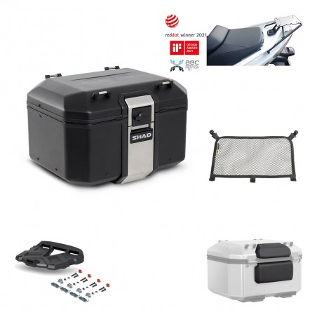 SHAD Baul trasero + parrilla soporte montaje accesorios TR48 TERRA BLACK EDITION KIT-450931