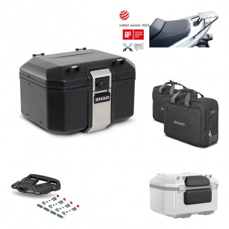 SHAD Baul trasero + parrilla soporte montaje accesorios TR48 TERRA BLACK EDITION KIT-450933