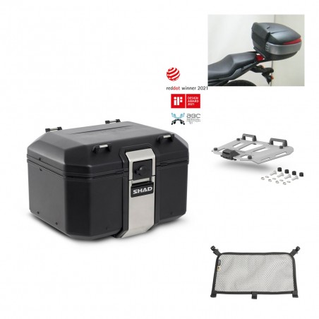 SHAD Baul trasero + parrilla soporte montaje accesorios TR48 TERRA BLACK EDITION KIT-450961