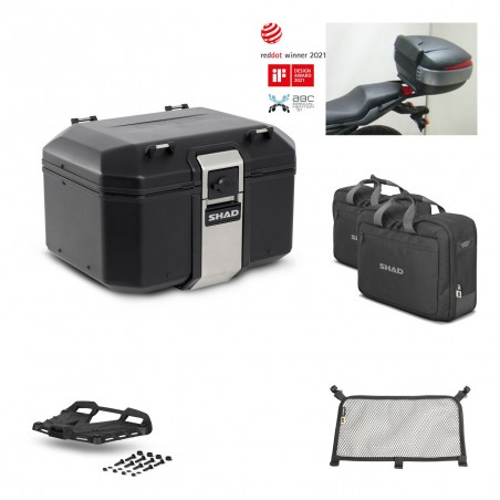 SHAD Baul trasero + parrilla soporte montaje accesorios TR48 TERRA BLACK EDITION KIT-450973