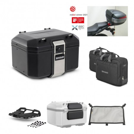 SHAD Baul trasero + parrilla soporte montaje accesorios TR48 TERRA BLACK EDITION KIT-450974