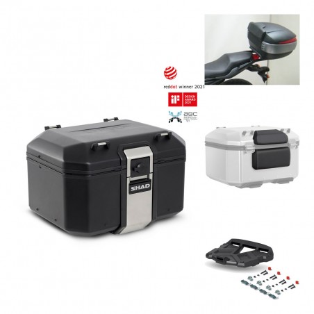 SHAD Baul trasero + parrilla soporte montaje accesorios TR48 TERRA BLACK EDITION KIT-450975