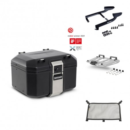 SHAD Baul trasero + parrilla soporte montaje accesorios TR48 TERRA BLACK EDITION KIT-450984