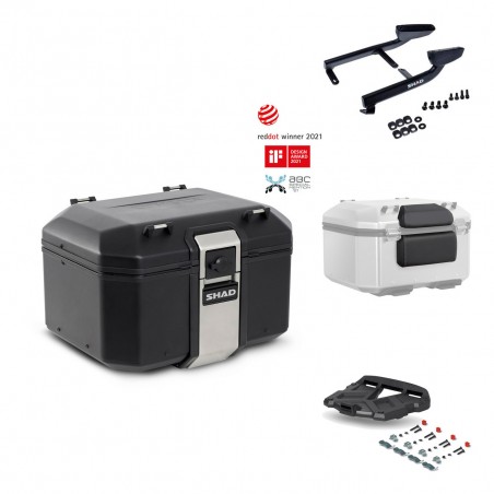 SHAD Baul trasero + parrilla soporte montaje accesorios TR48 TERRA BLACK EDITION KIT-450998