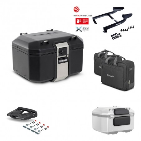 SHAD Baul trasero + parrilla soporte montaje accesorios TR48 TERRA BLACK EDITION KIT-451002