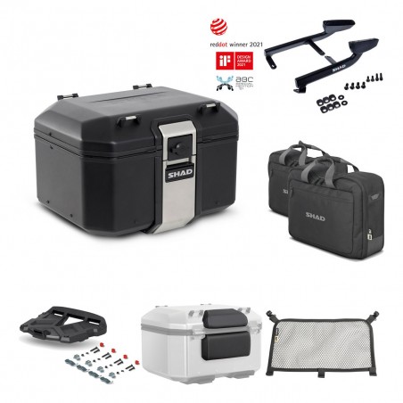 SHAD Baul trasero + parrilla soporte montaje accesorios TR48 TERRA BLACK EDITION KIT-451004