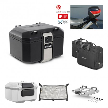SHAD Baul trasero + parrilla soporte montaje accesorios TR48 TERRA BLACK EDITION KIT-451035