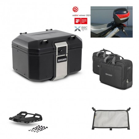 SHAD Baul trasero + parrilla soporte montaje accesorios TR48 TERRA BLACK EDITION KIT-451042